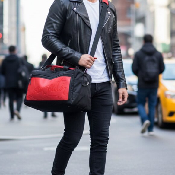 Christian Louboutin LOUBIDEAL SPORT BAG duffle BAG sneaker sole LARGE - Picture 7 of 15